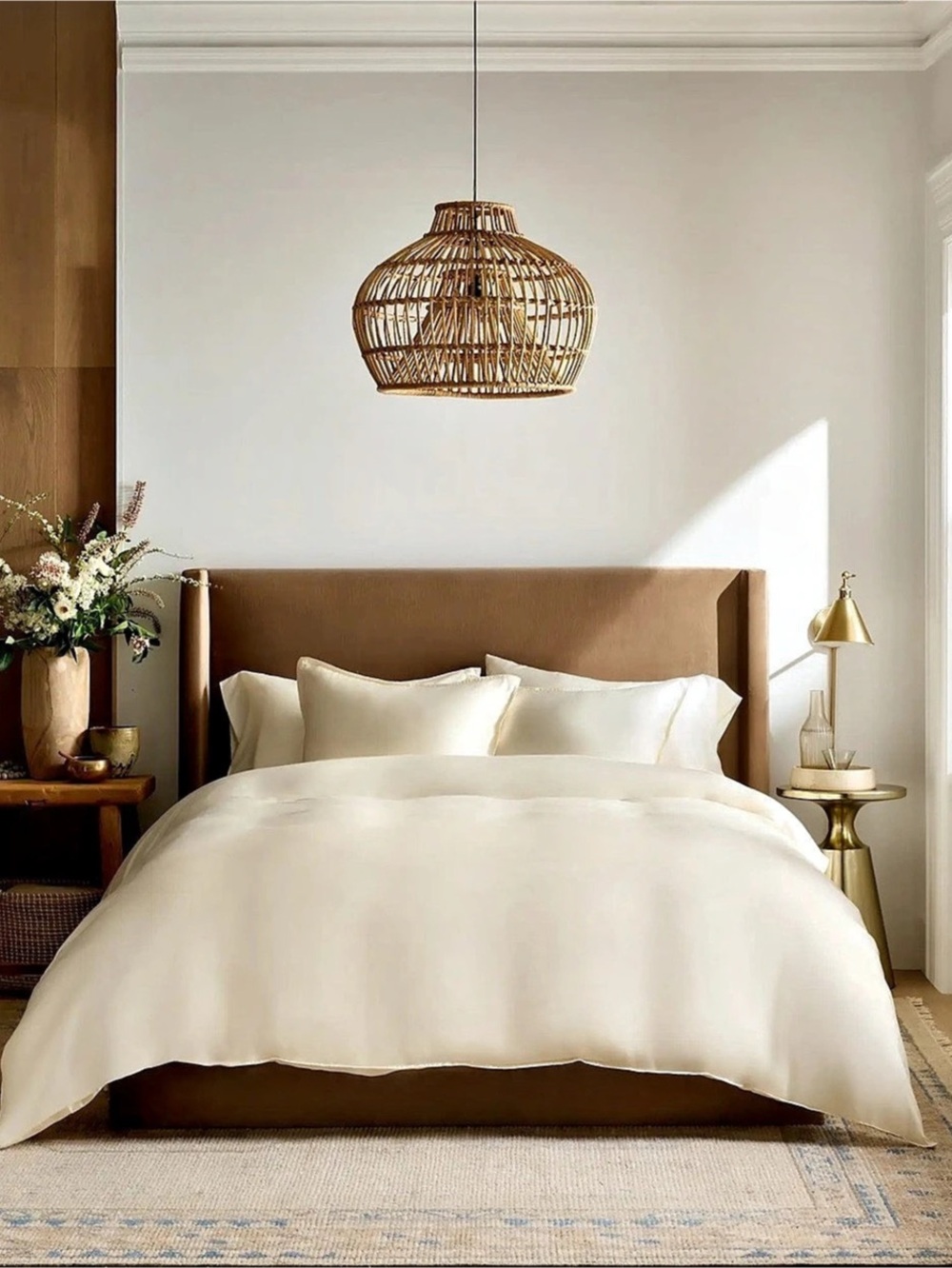 New Quince Bamboo Duvet Cover Set King/CalKing MSRP $154 Ivory FLAWS